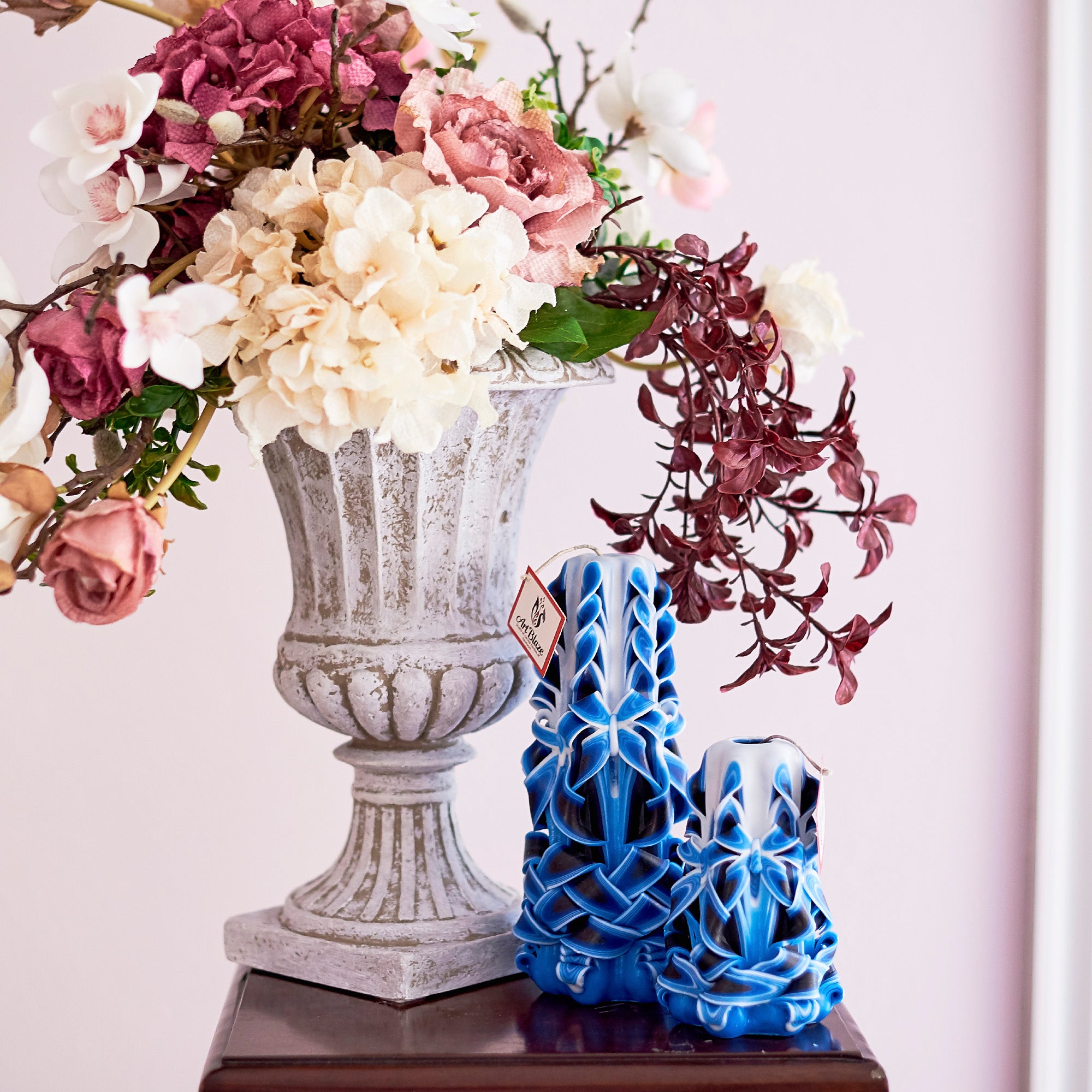 Set of carved candles "Sea Wave"