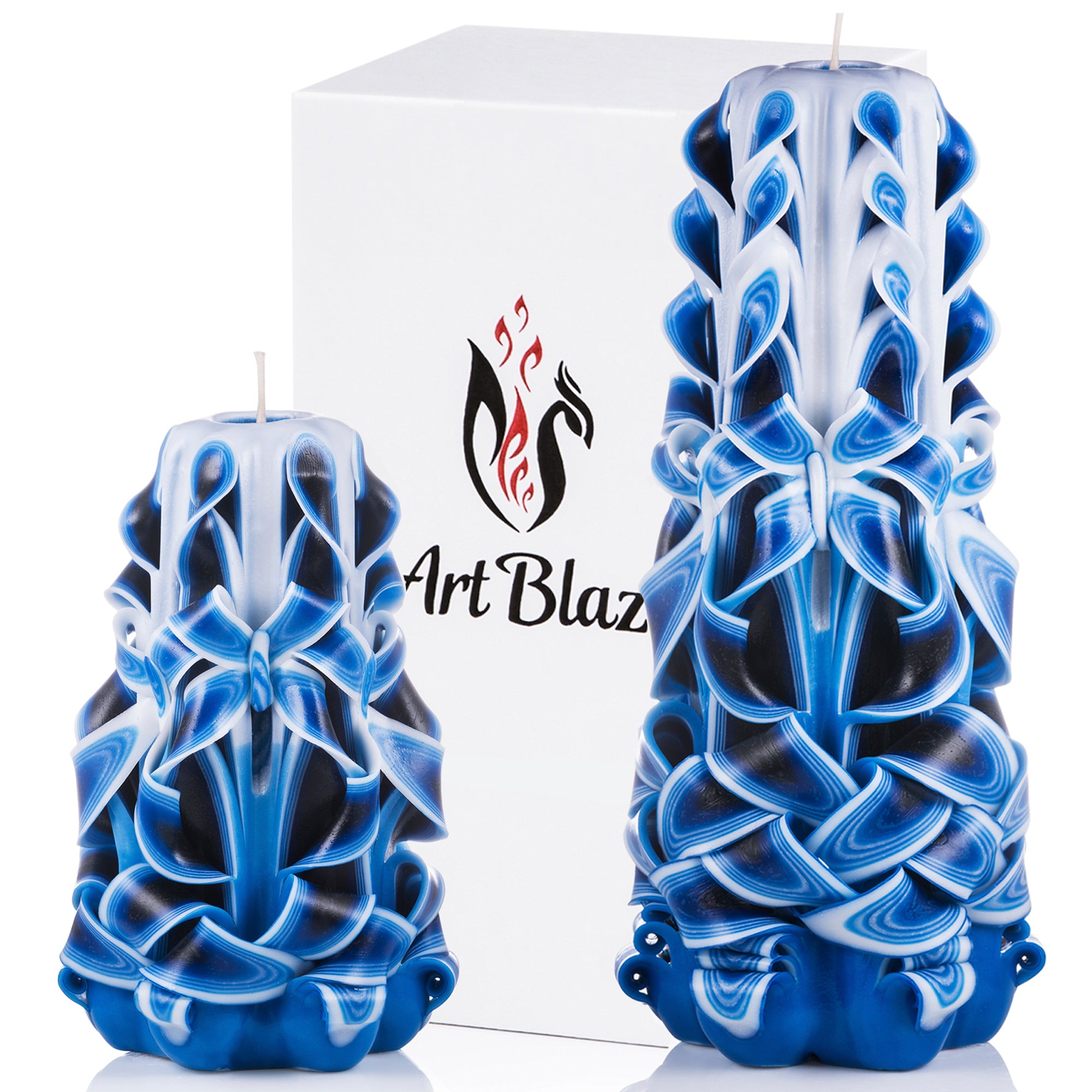 Set of carved candles "Sea Wave"