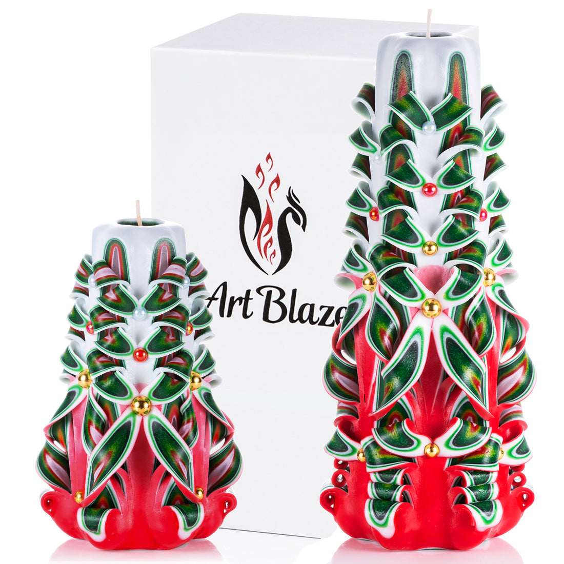 Set of carved candles "Festive Cocktail"