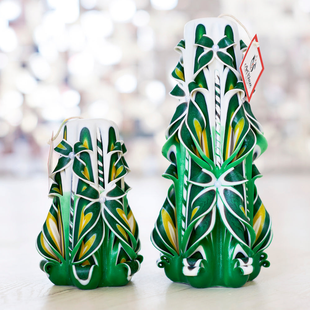 Set of carved candles "Summer Glade"