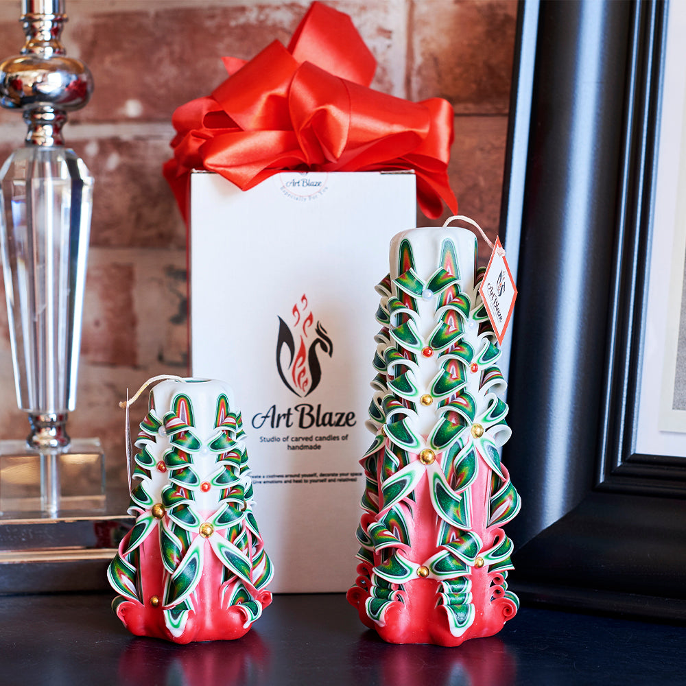 Set of carved candles "Festive Cocktail"