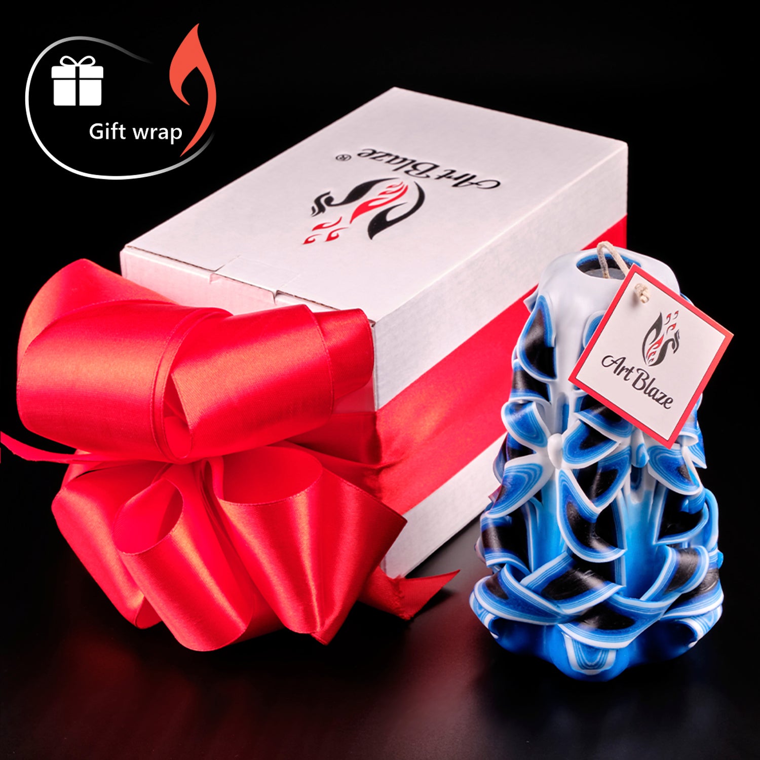 Set of carved candles "Sea Wave"