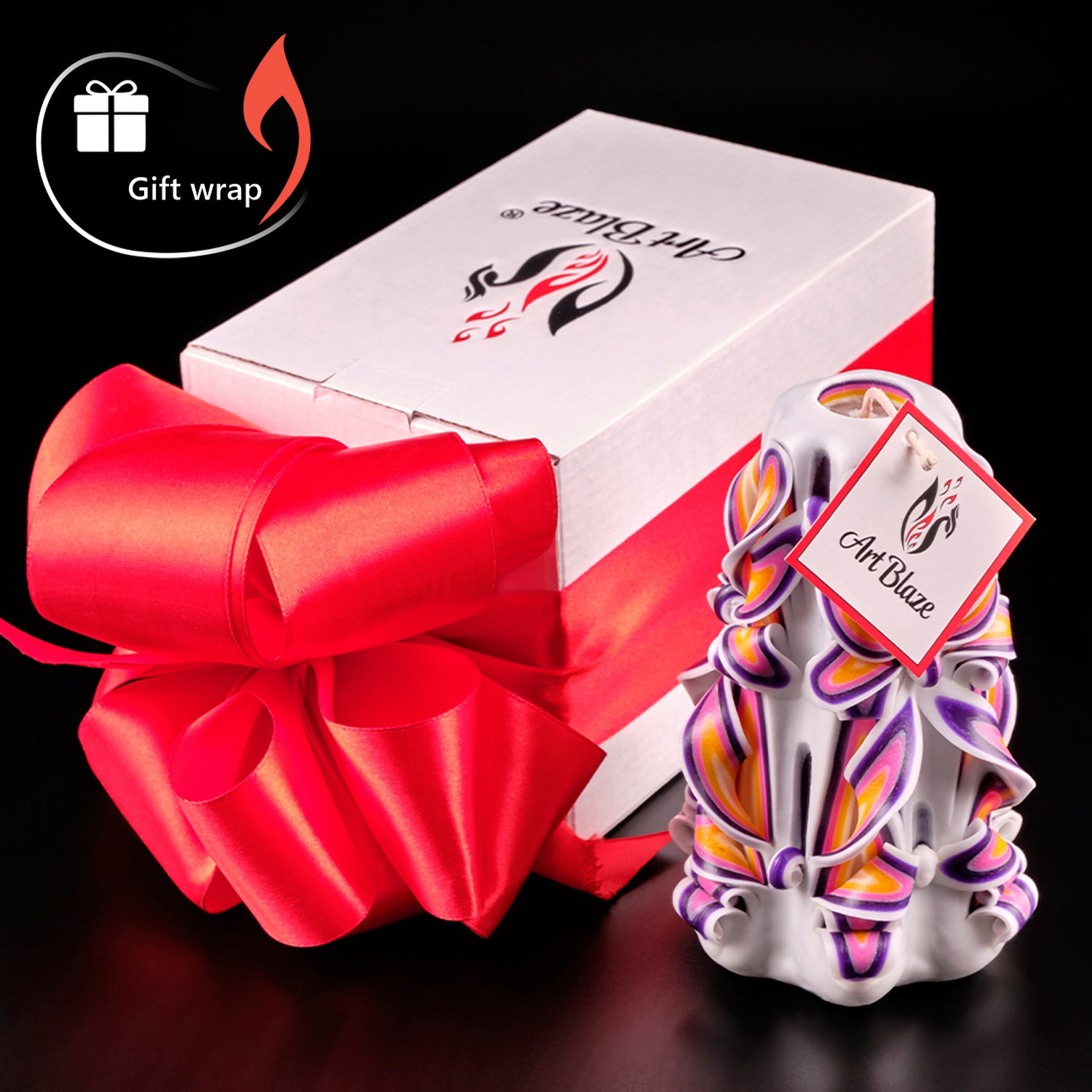 Set of carved candles "Royal Pearl"