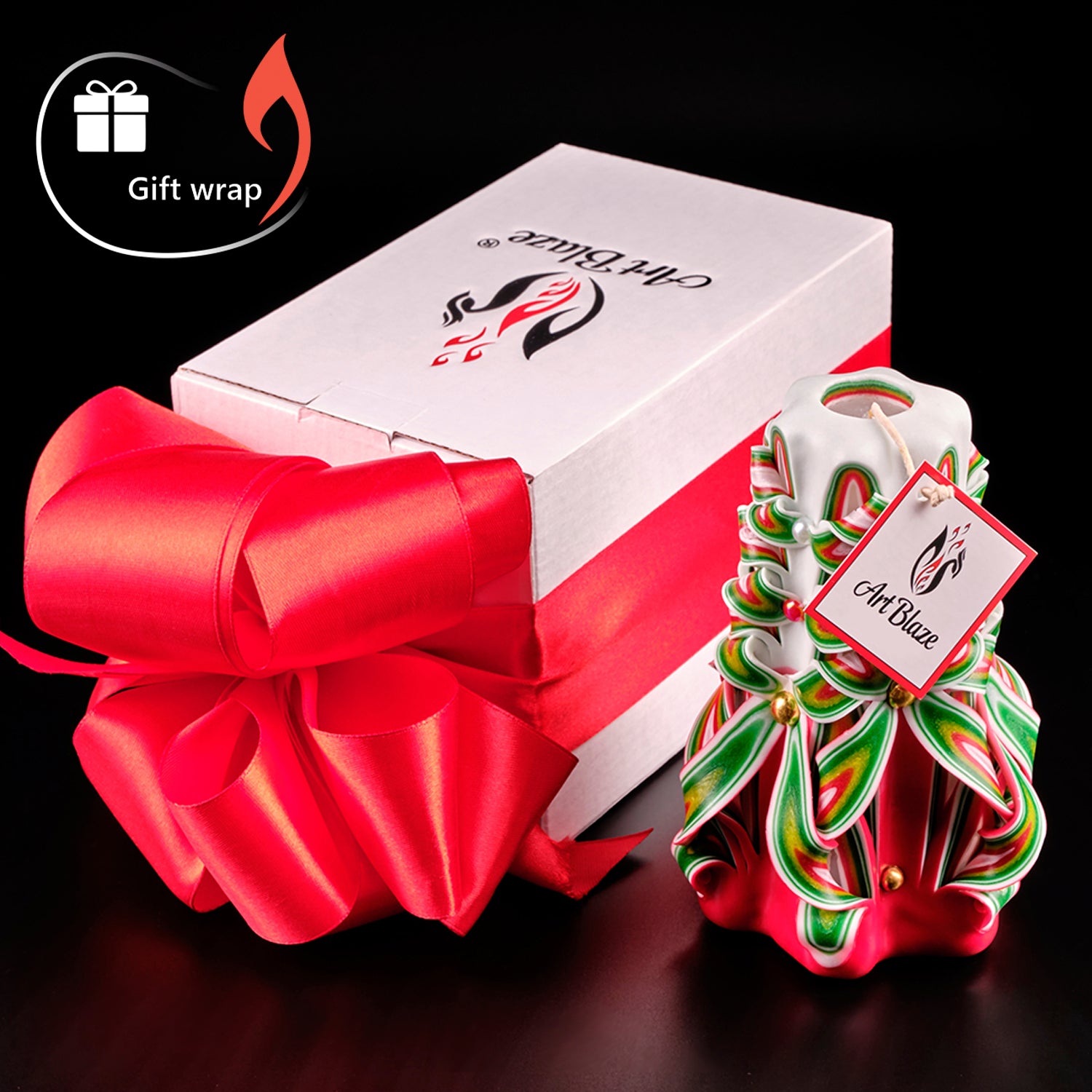 Set of carved candles "Festive Cocktail"