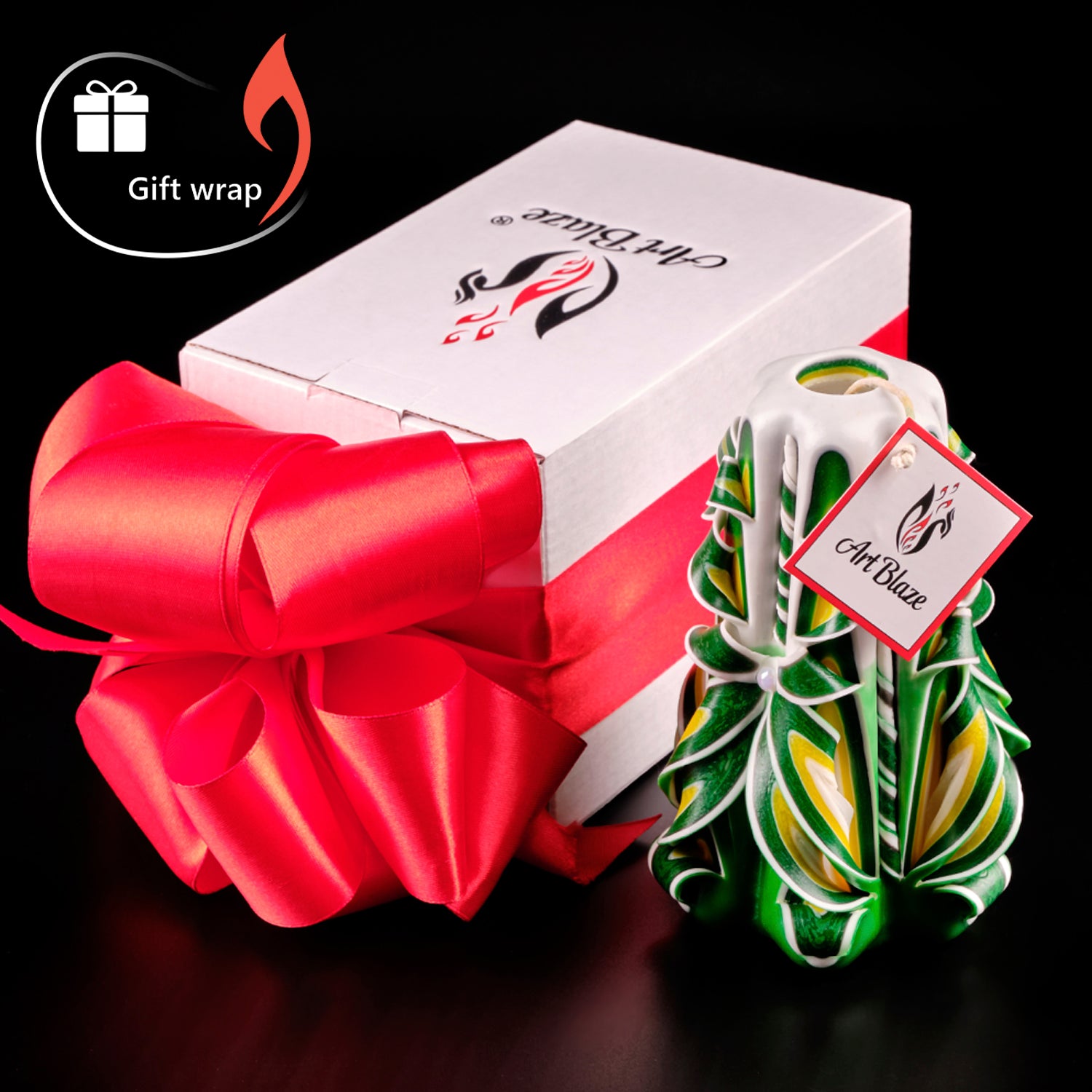 Set of carved candles "Summer Glade"