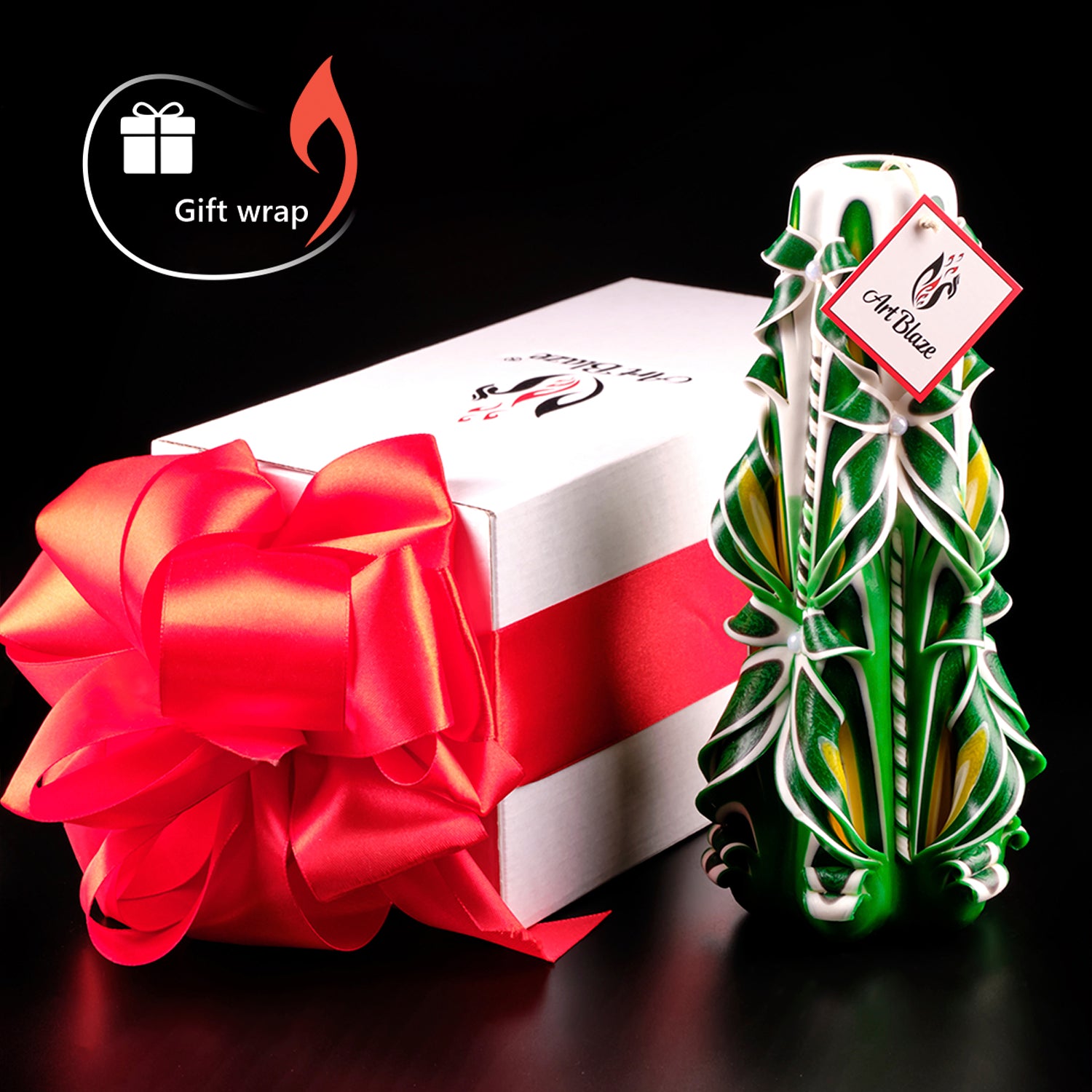 Set of carved candles "Summer Glade"