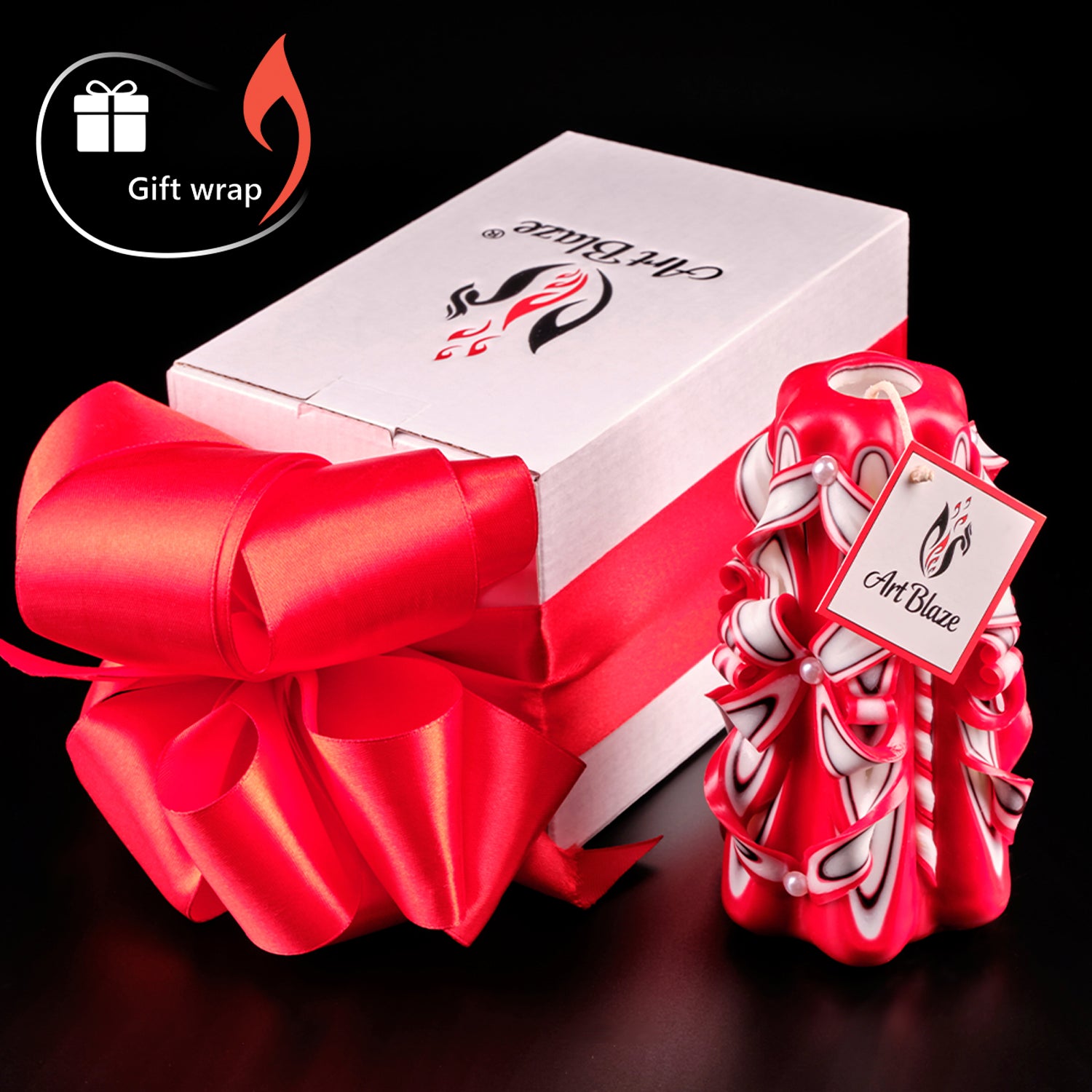 Set of carved candles "Scarlet Sails"