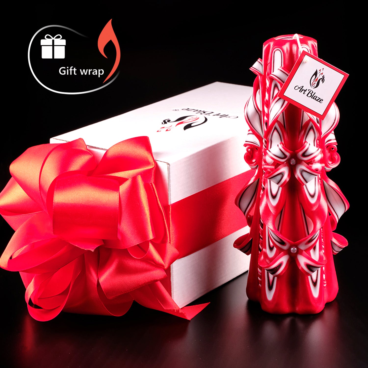 Set of carved candles "Scarlet Sails"