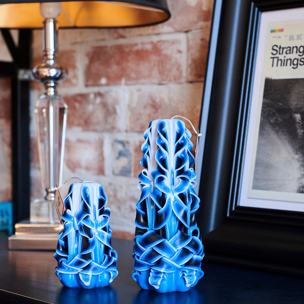 Set of carved candles "Sea Wave"