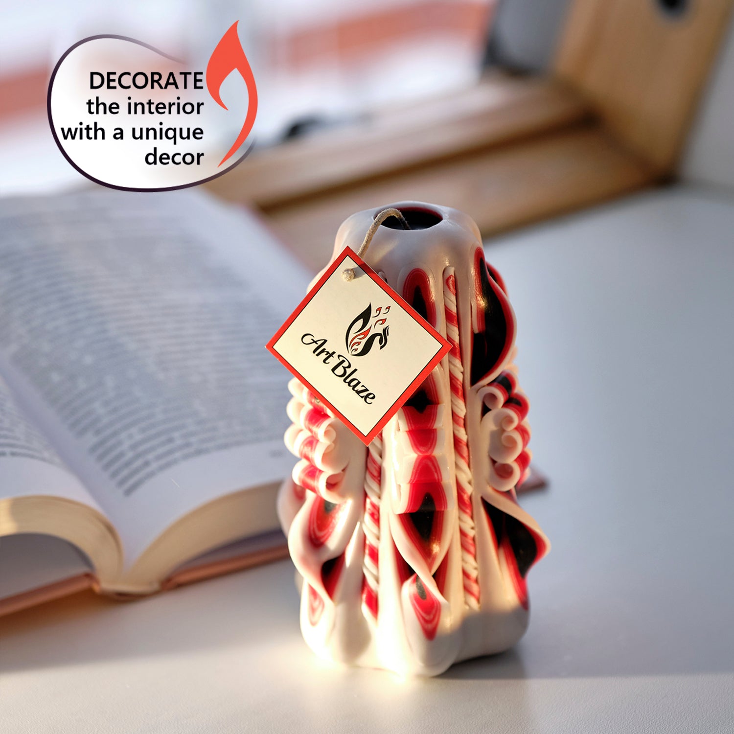 Carved candle "Eastern Tale" small