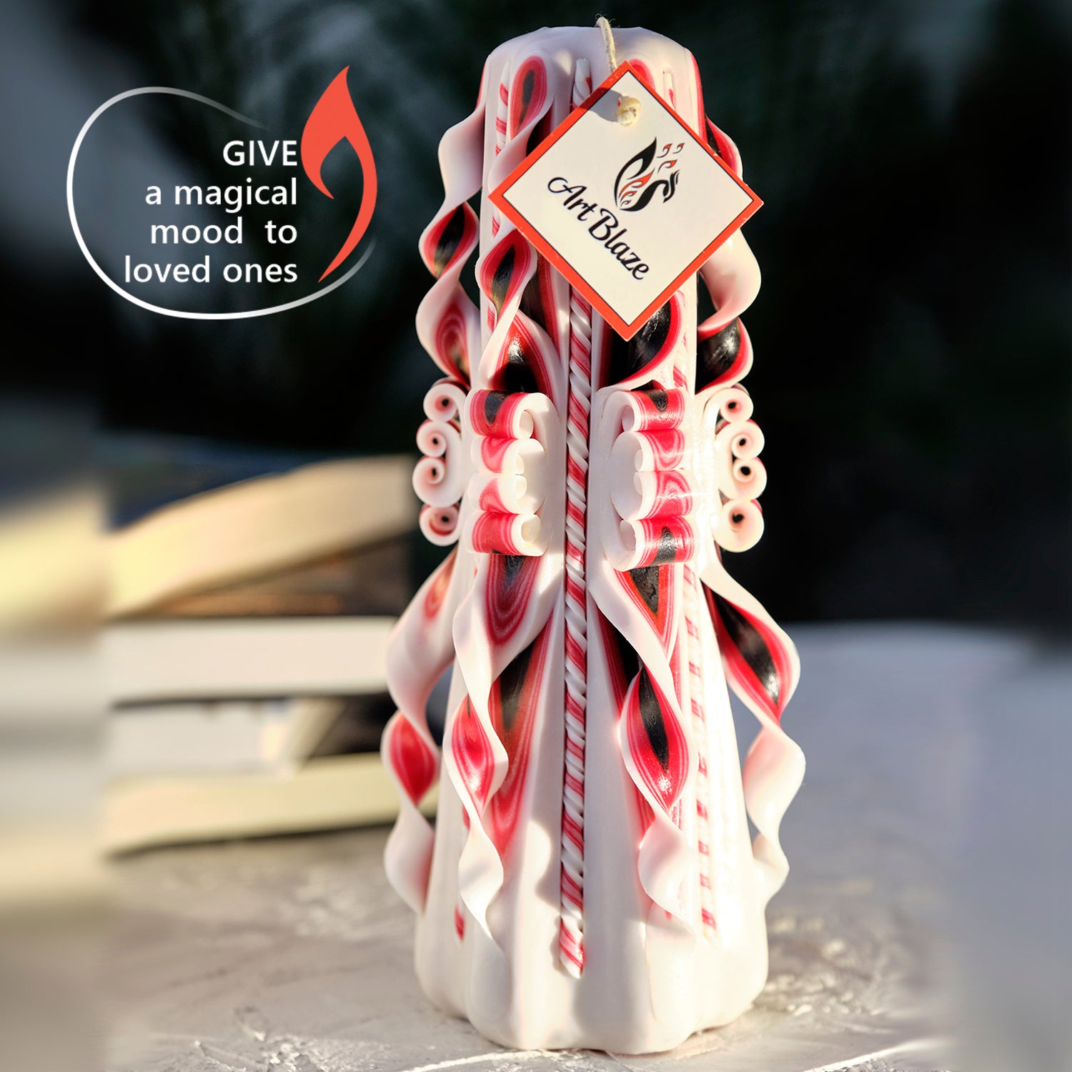 Carved candle "Eastern Tale" large