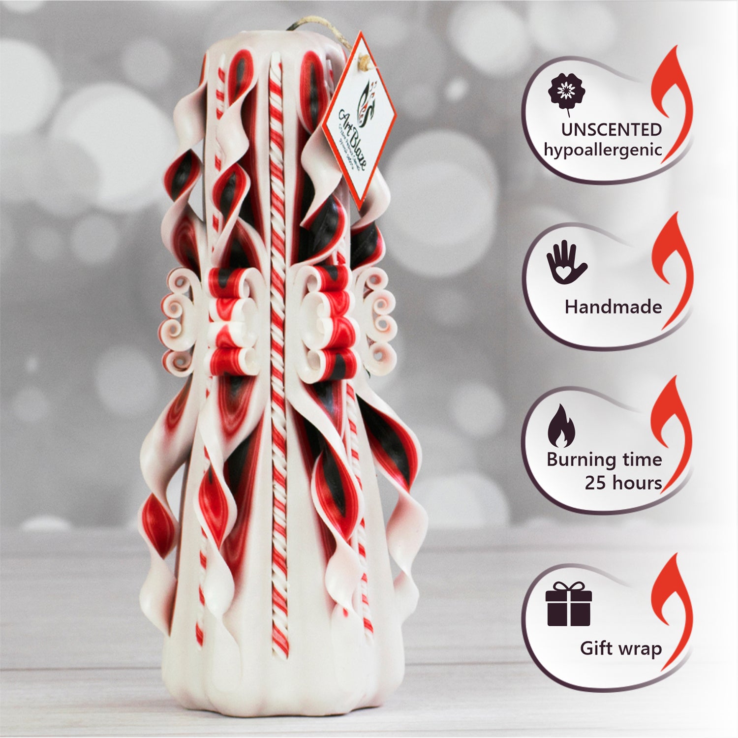 Carved candle "Eastern Tale" large