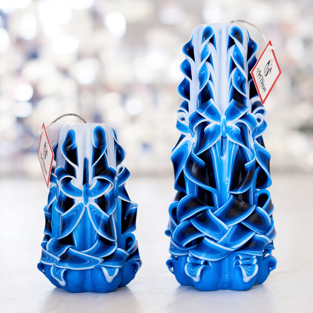 Set of carved candles "Sea Wave"