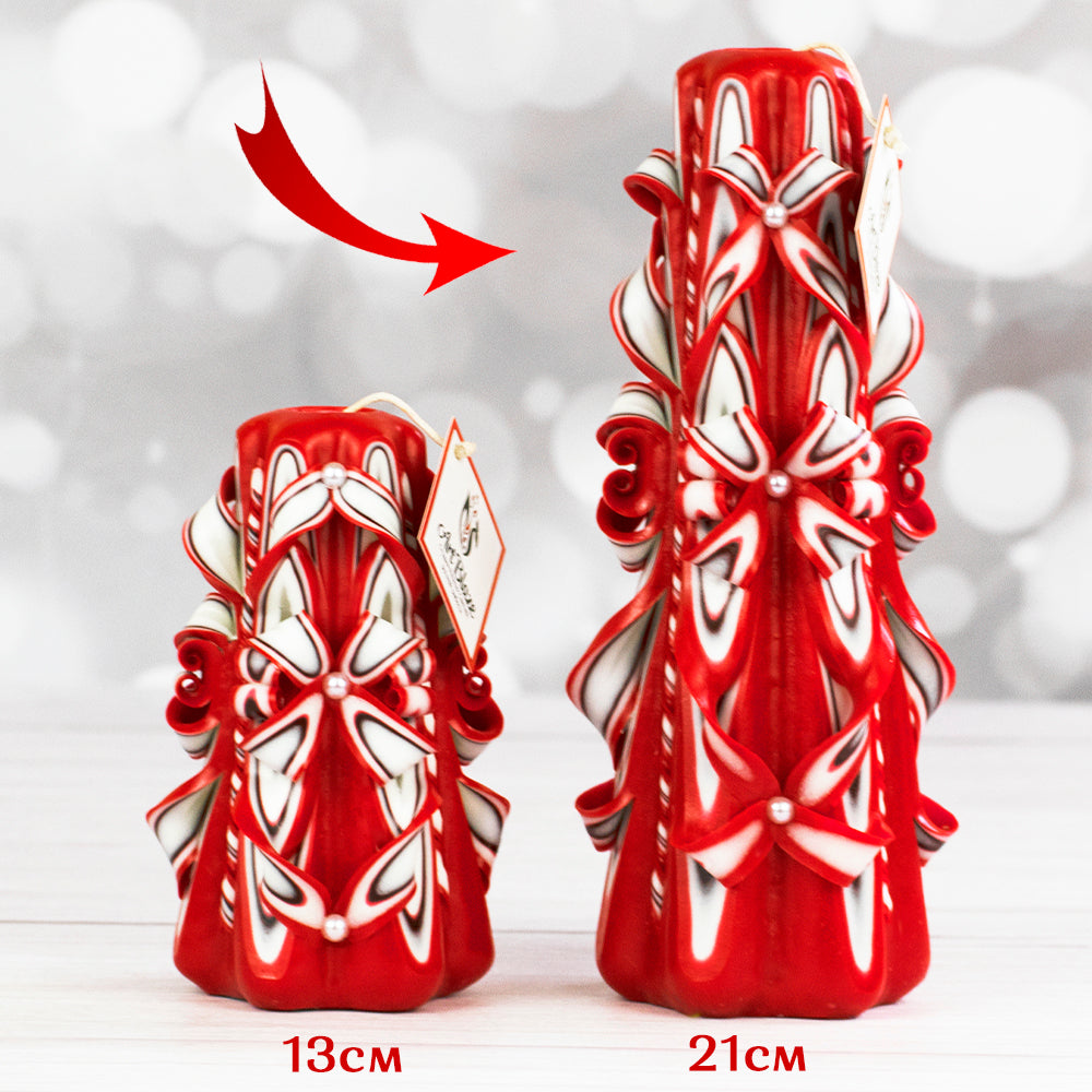 Set of carved candles "Scarlet Sails"