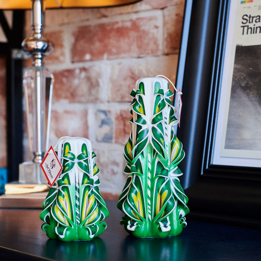 Set of carved candles "Summer Glade"