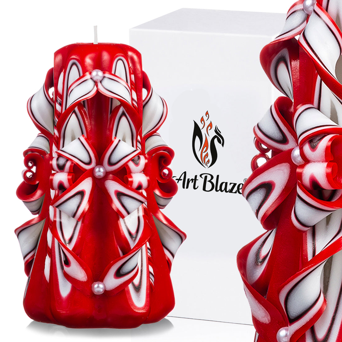 Carved candle "Scarlet Sails" small