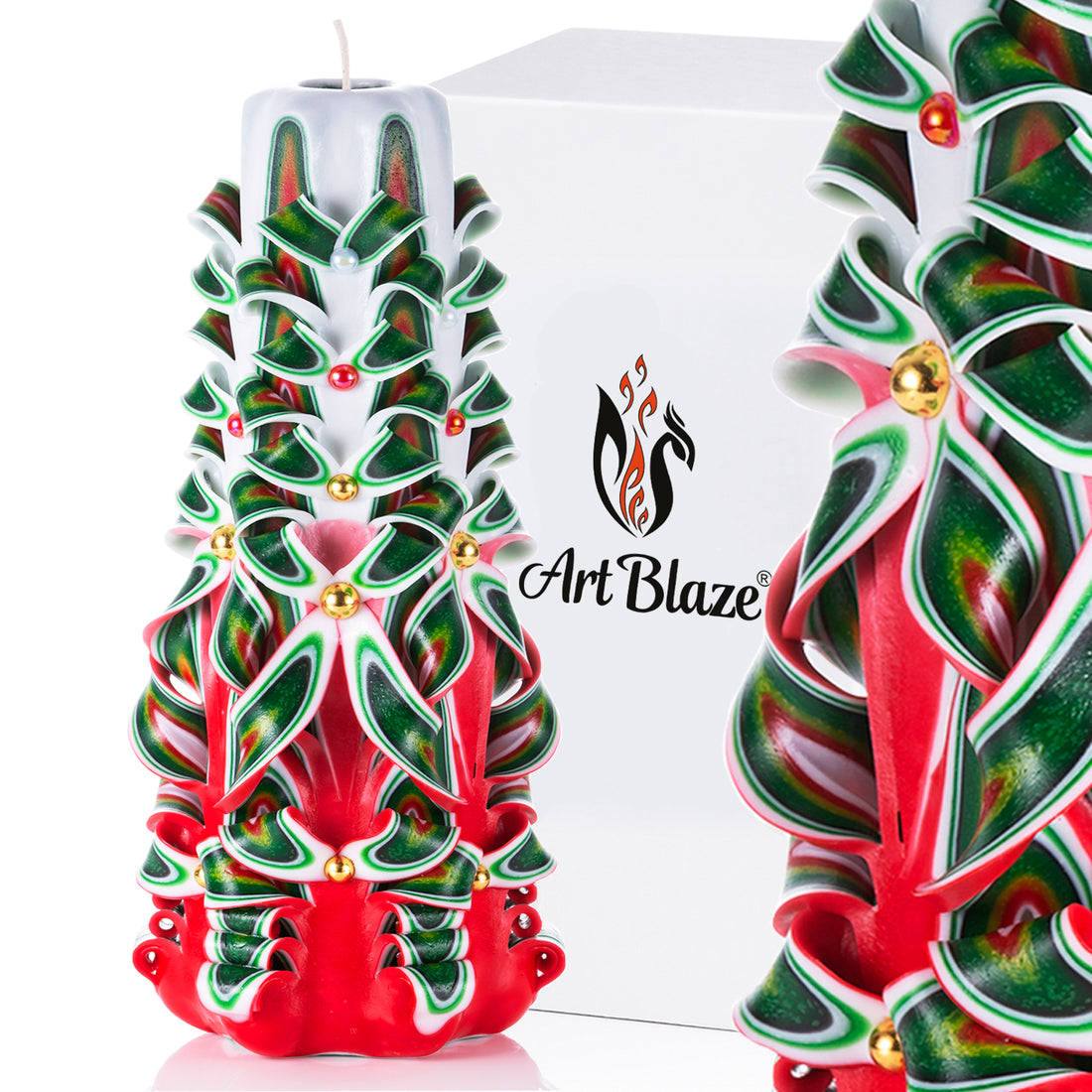 Carved candle "Festive Cocktail" large