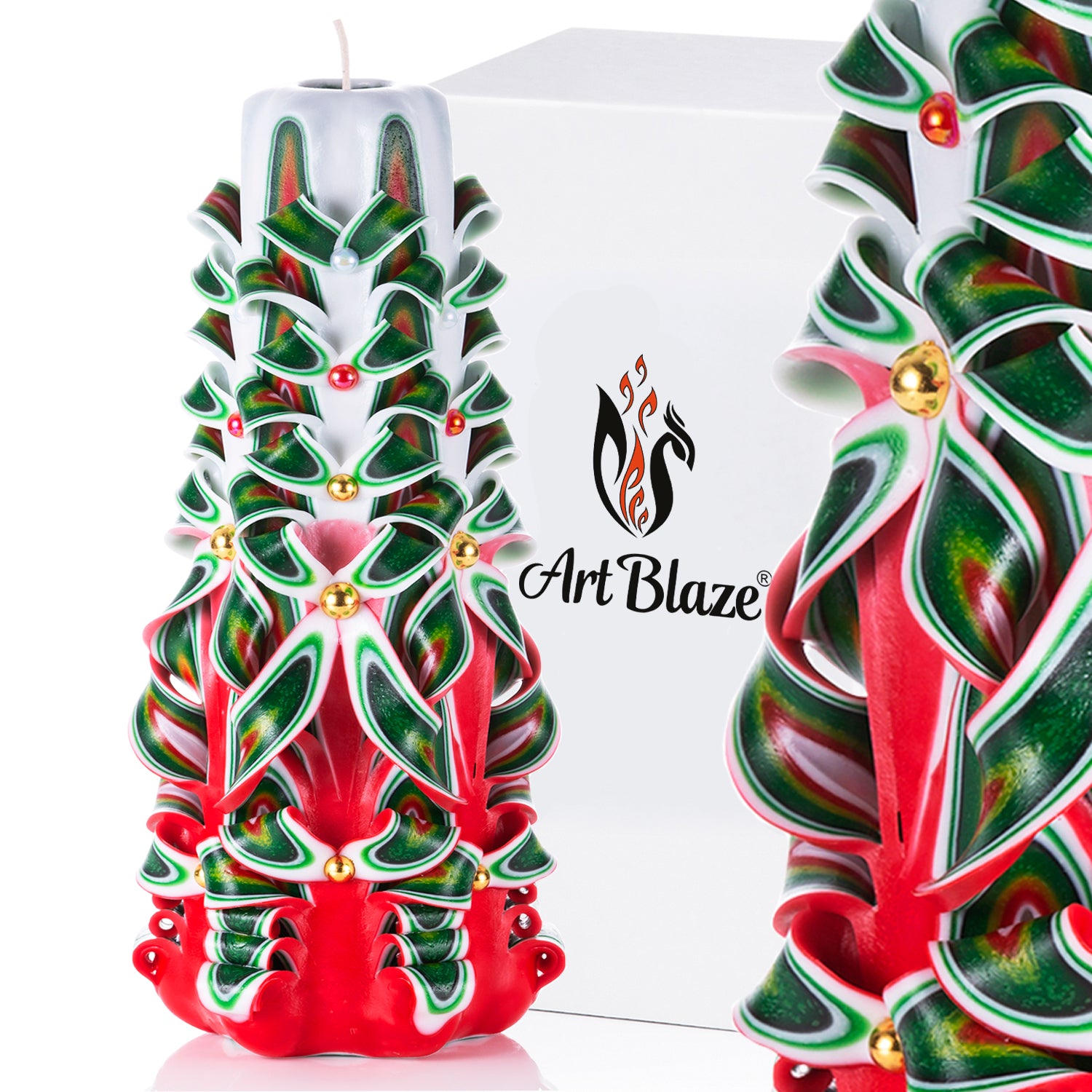 Carved candle "Festive Cocktail" large