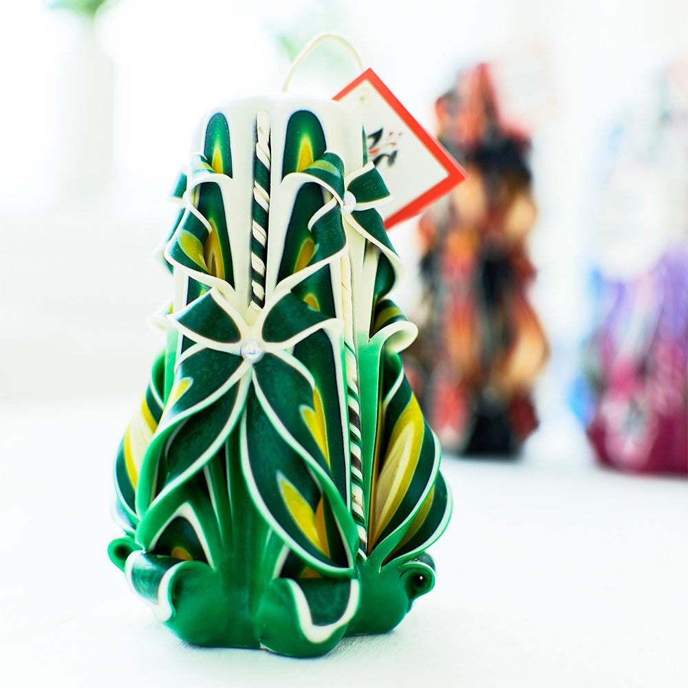 Carved candle "Summer Glade" small